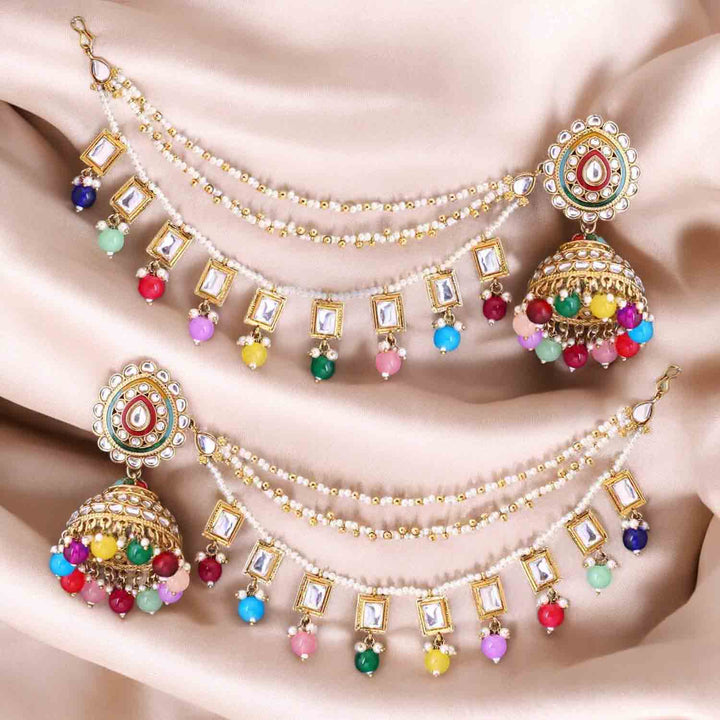 Multicolor Sriti Sahara Jhumkis