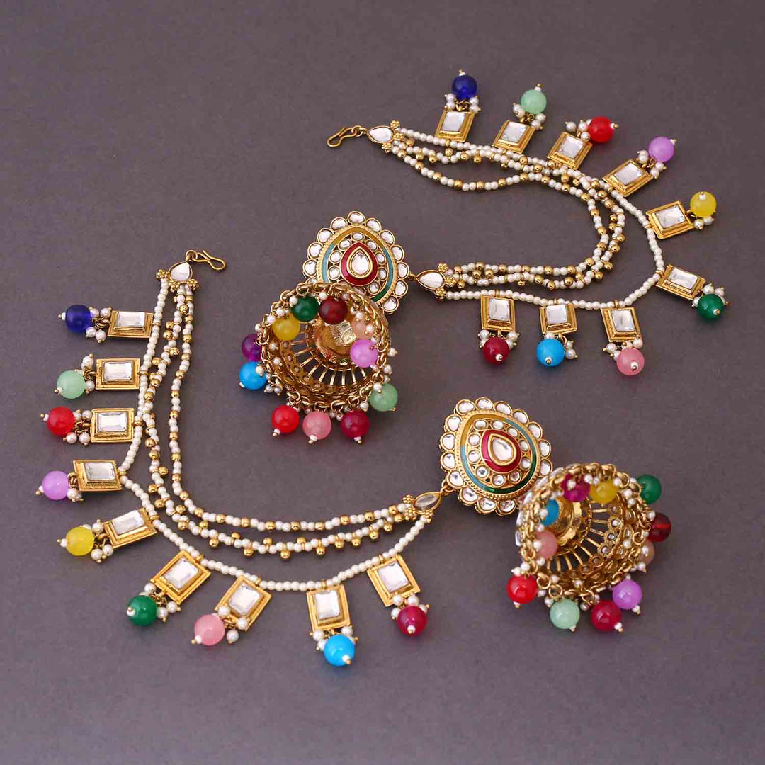 Multicolor Sriti Sahara Jhumkis