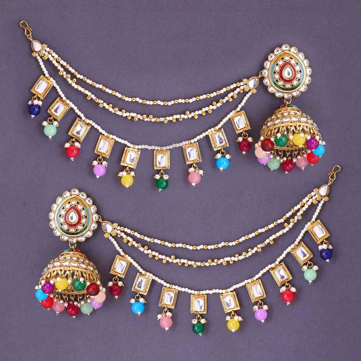 Multicolor Sriti Sahara Jhumkis
