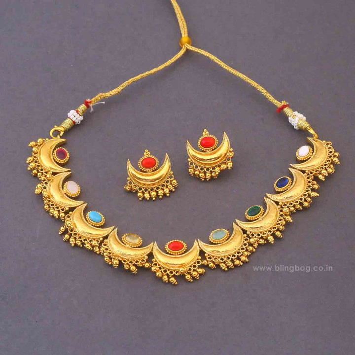 Multicolor Stuti Antique Jewellery Set - New Arrival