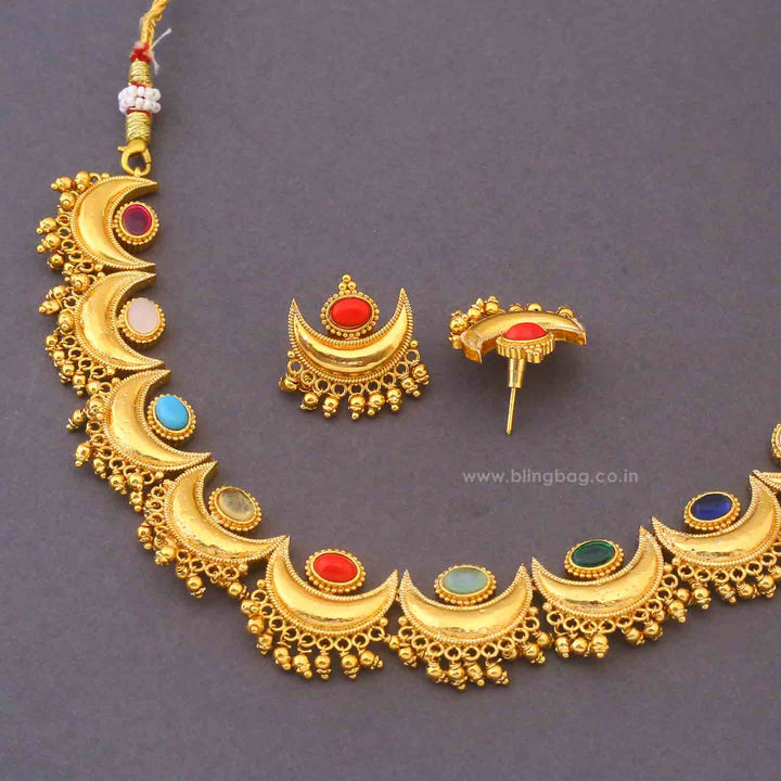 Multicolor Stuti Antique Jewellery Set - New Arrival