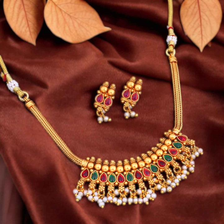 Multicolor Sukhpreet Antique Jewellery Set - New Arrival