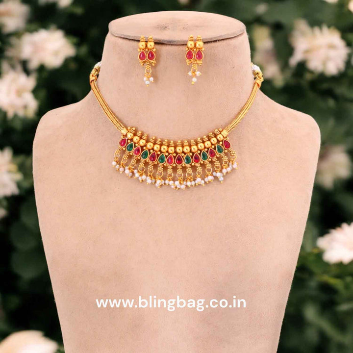Multicolor Sukhpreet Antique Jewellery Set - New Arrival