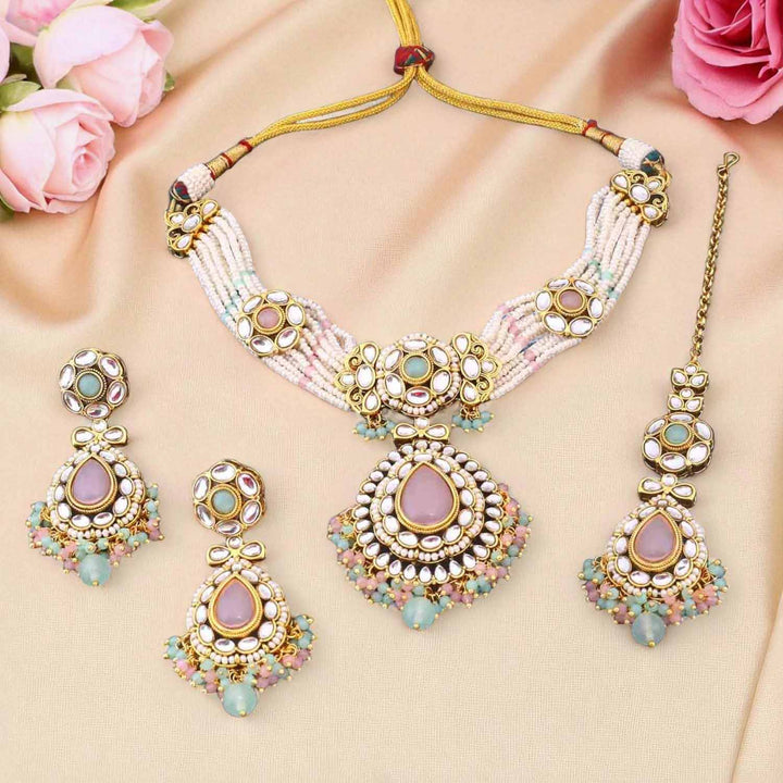 Multicolor Sumedha Kundan Jewellery Set