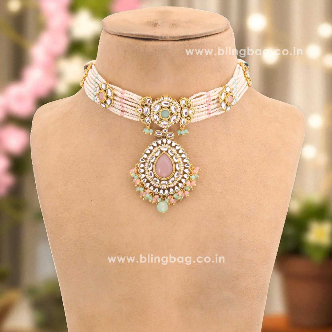 Multicolor Sumedha Kundan Jewellery Set