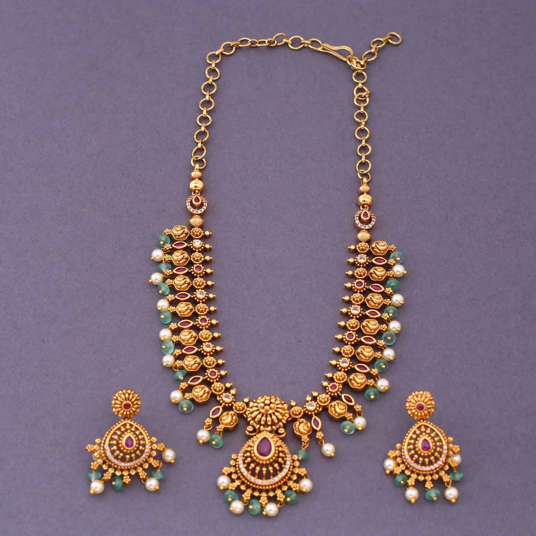 Multicolor Suprabha Antique Jewellery Set - New Arrival