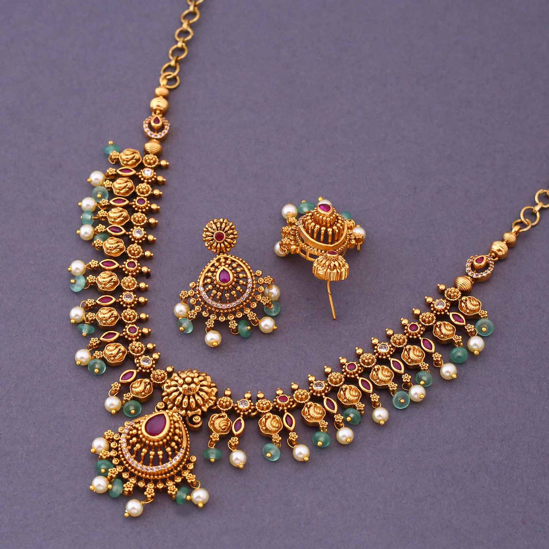 Multicolor Suprabha Antique Jewellery Set - New Arrival