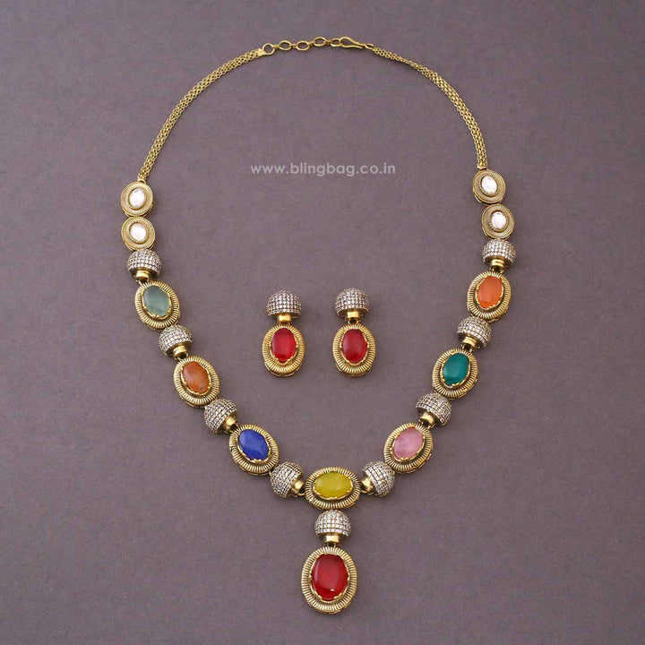 Multicolor Suzette Victorian Jewellery Set - New Arrival