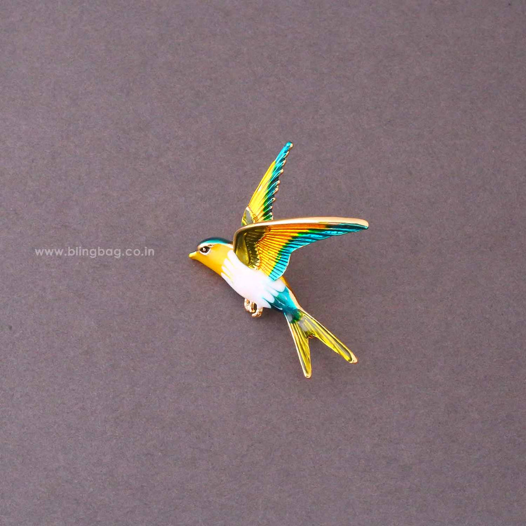 Multicolor Swallow Brooch