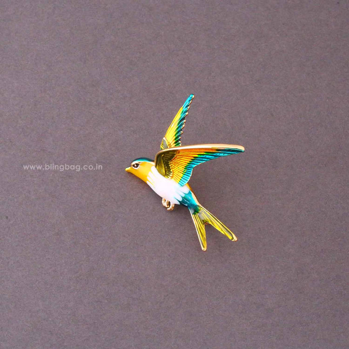 Multicolor Swallow Brooch