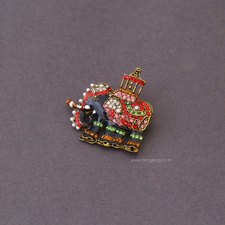 Multicolor Swarna Gajraj Brooch