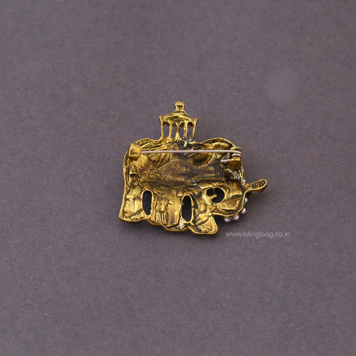 Multicolor Swarna Gajraj Brooch