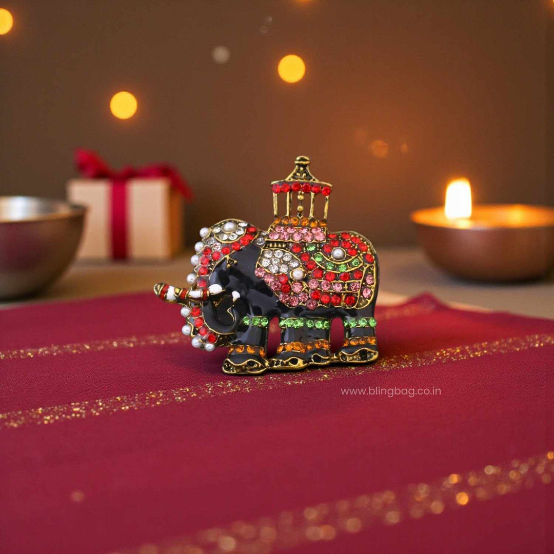 Multicolor Swarna Gajraj Brooch