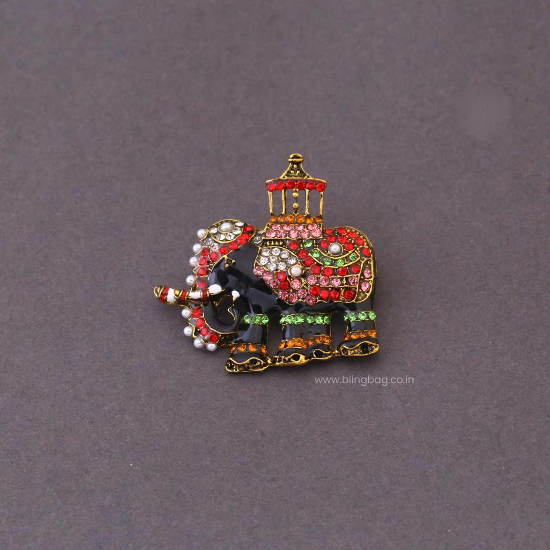 Multicolor Swarna Gajraj Brooch