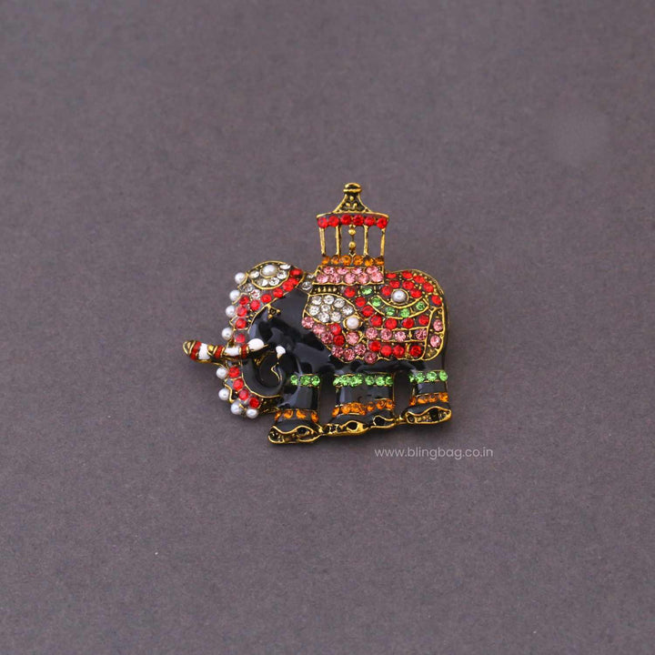Multicolor Swarna Gajraj Brooch