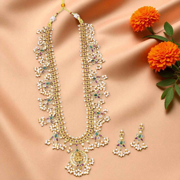 Multicolor Sylvara Antique Jewellery Set - New Arrival