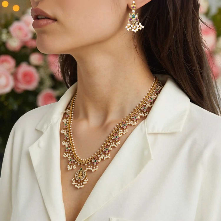 Multicolor Sylvara Antique Jewellery Set - New Arrival