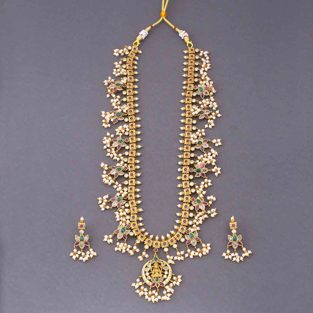 Multicolor Sylvara Antique Jewellery Set - New Arrival