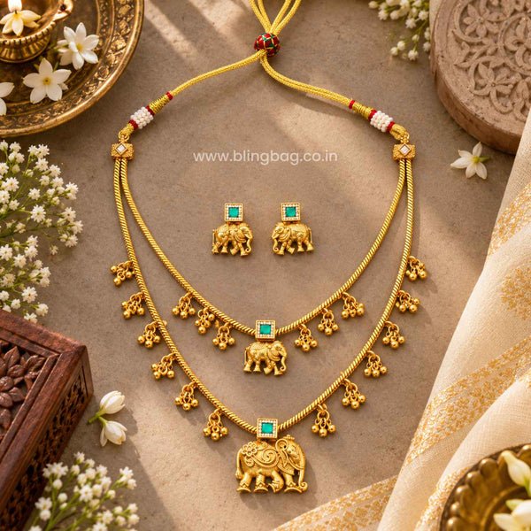 Multicolor Taaraya Antique Jewellery Set - New Arrival