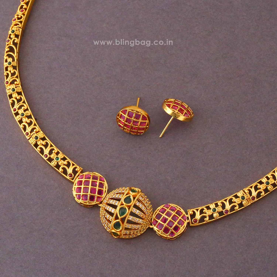Multicolor Taarika Antique Jewellery Set- New Arrival