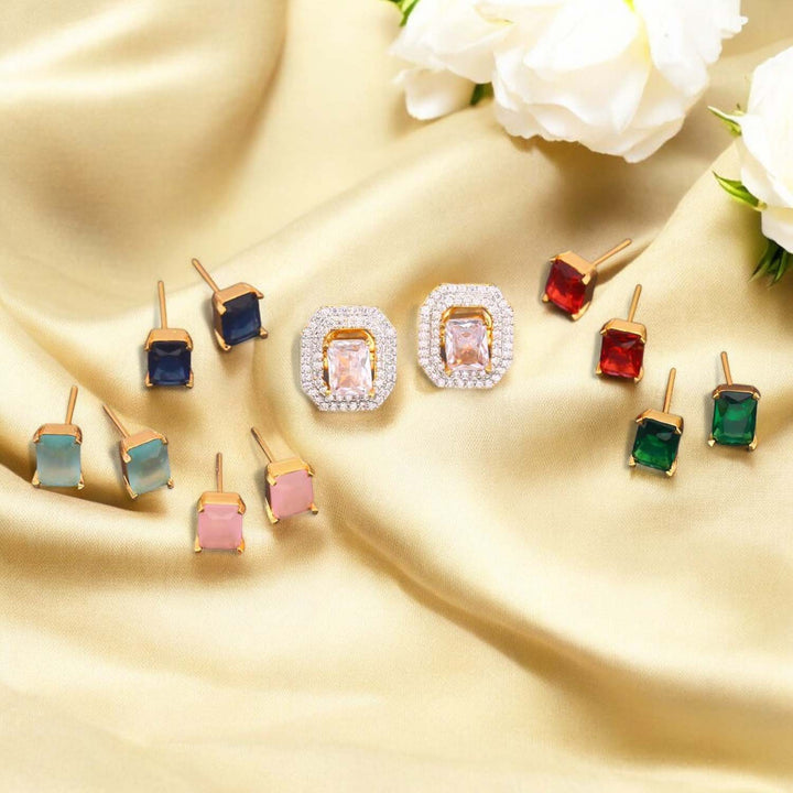 Multicolor Tahirah Color Changeable Studs
