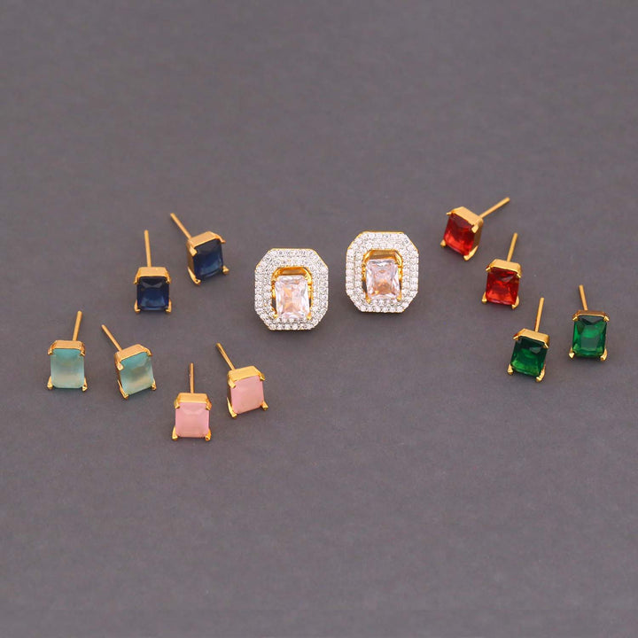 Multicolor Tahirah Color Changeable Studs