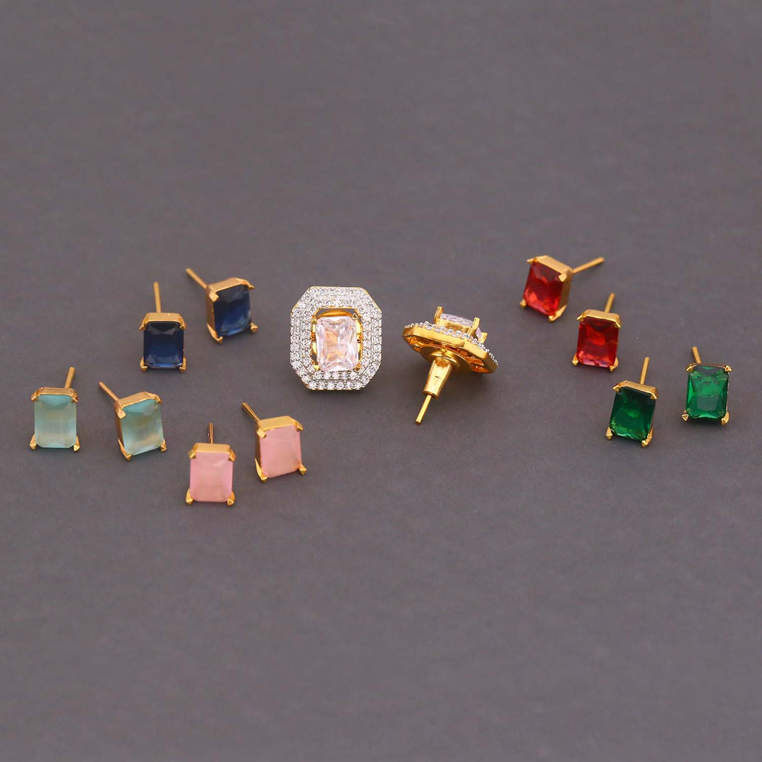 Multicolor Tahirah Color Changeable Studs