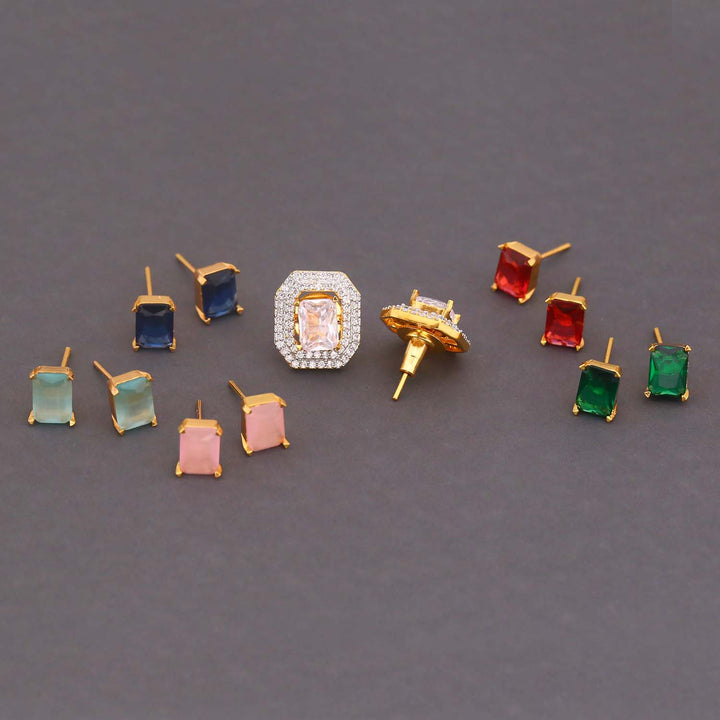 Multicolor Tahirah Color Changeable Studs