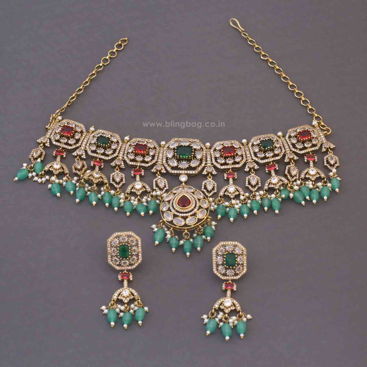 Multicolor Tahlira Victorian Jewellery Set - New Arrival
