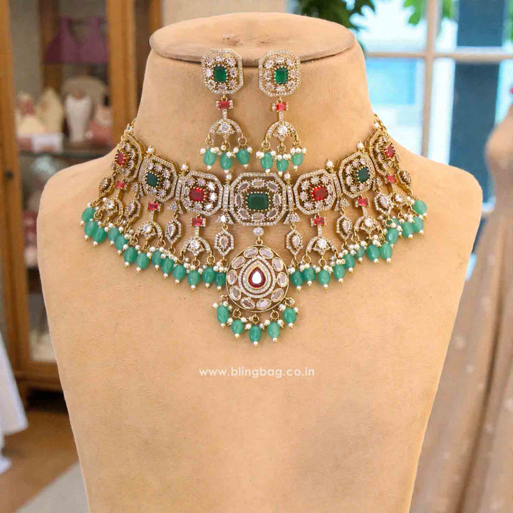 Multicolor Tahlira Victorian Jewellery Set - New Arrival