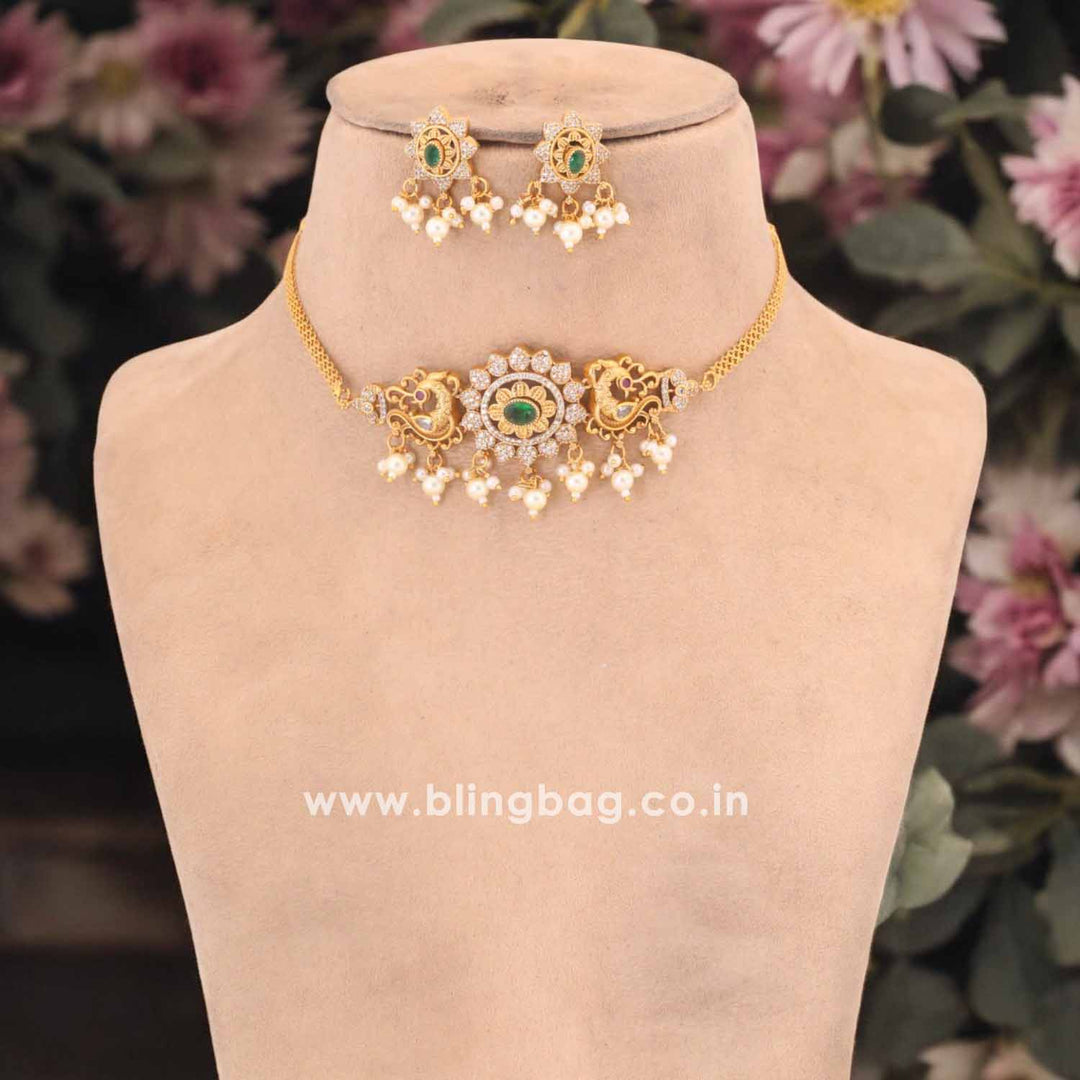 Multicolor Tanura Antique Jewellery Set - New Arrival