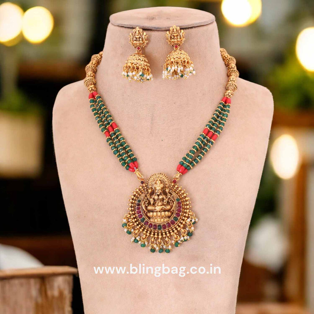 Multicolor Tapaswini Temple Jewellery Set- New Arrival