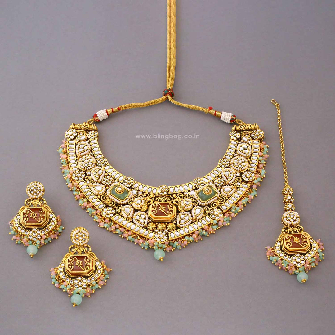 Multicolor Tara Kundan Jewellery Set