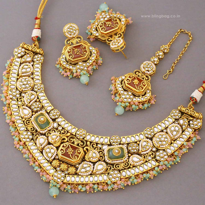 Multicolor Tara Kundan Jewellery Set