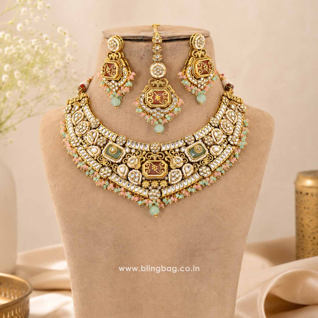 Multicolor Tara Kundan Jewellery Set