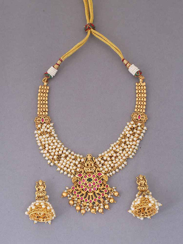 Multicolor Tarini Temple Jewellery Set