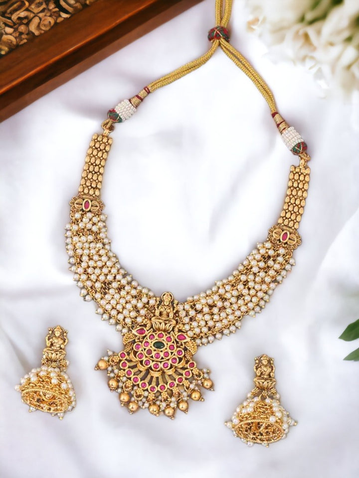 Multicolor Tarini Temple Jewellery Set