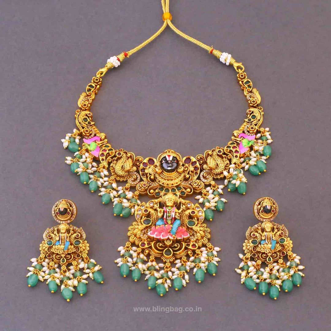 Multicolor Tirupatibalaji Temple Jewellery Set- New Arrivals