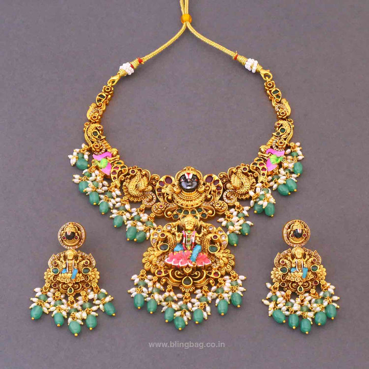 Multicolor Tirupatibalaji Temple Jewellery Set- New Arrivals