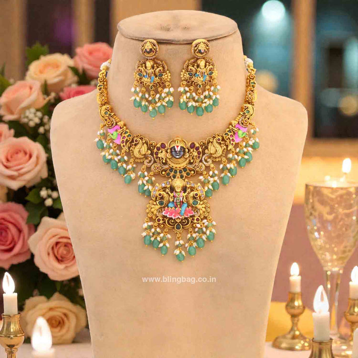 Multicolor Tirupatibalaji Temple Jewellery Set- New Arrivals