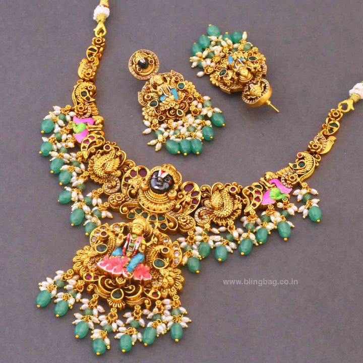Multicolor Tirupatibalaji Temple Jewellery Set- New Arrivals