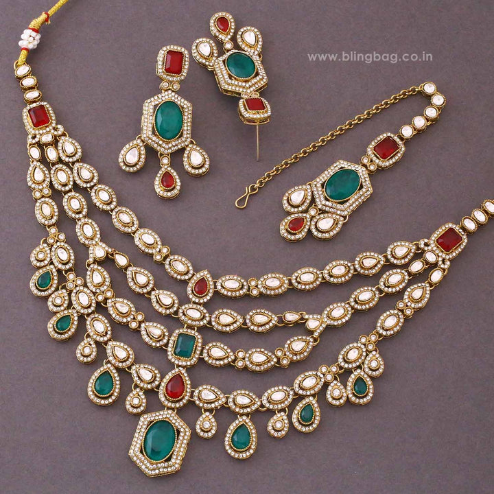 Multicolor Tishara Kundan Jewellery Set - New Arrival