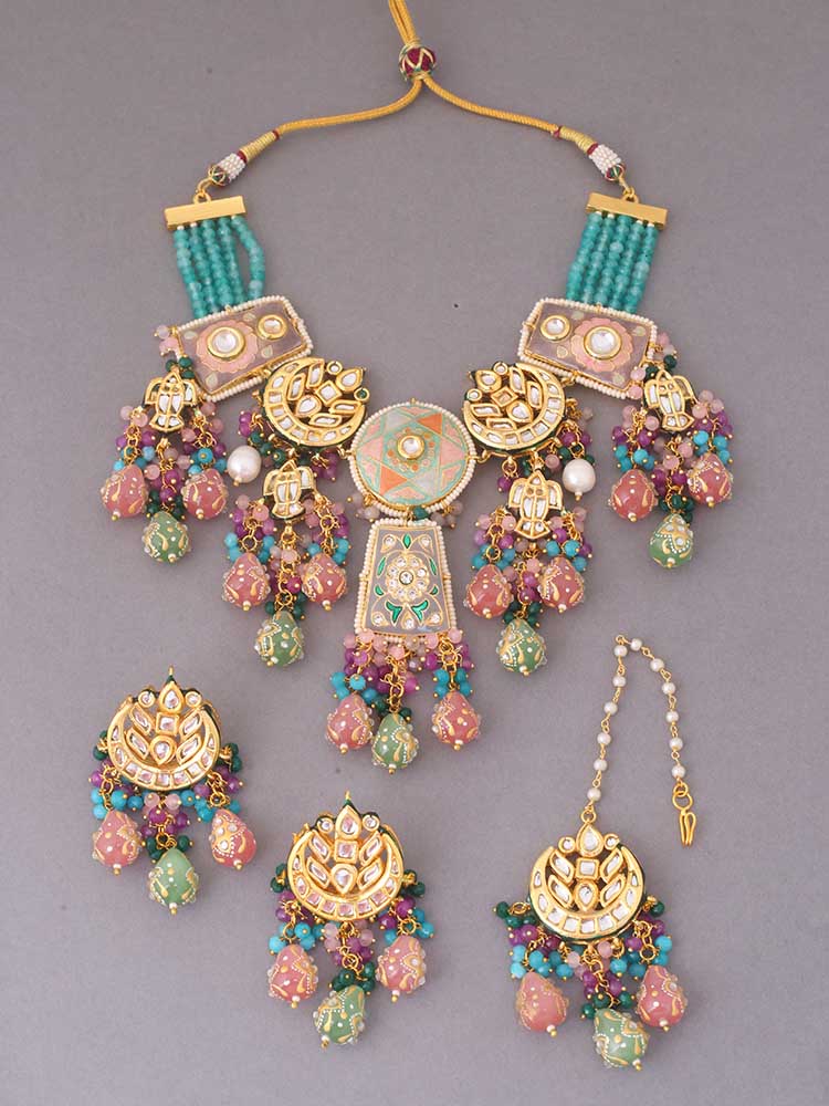 Multicolor Trioni Jewellery Set