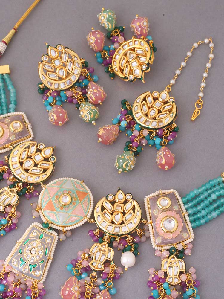 Multicolor Trioni Jewellery Set