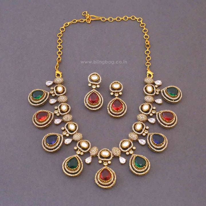 Multicolor Trishy Victorian Jewellery Set