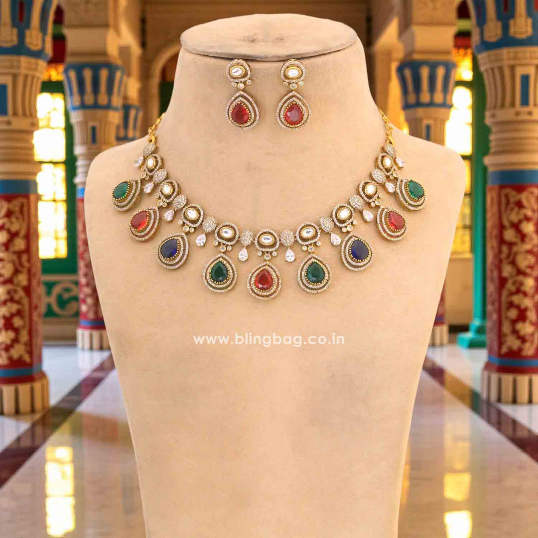 Multicolor Trishy Victorian Jewellery Set