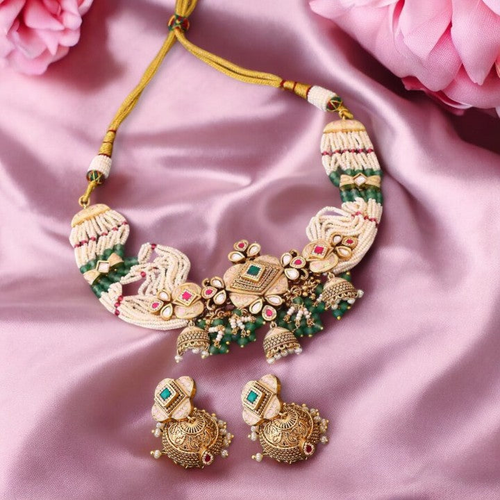 Multicolor Triyani Antique Rajwadi Set