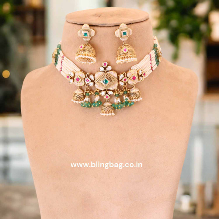 Multicolor Triyani Antique Rajwadi Set