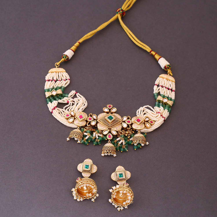 Multicolor Triyani Antique Rajwadi Set