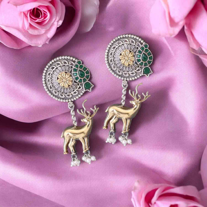 Multicolor Trushnu Oxidised Danglers